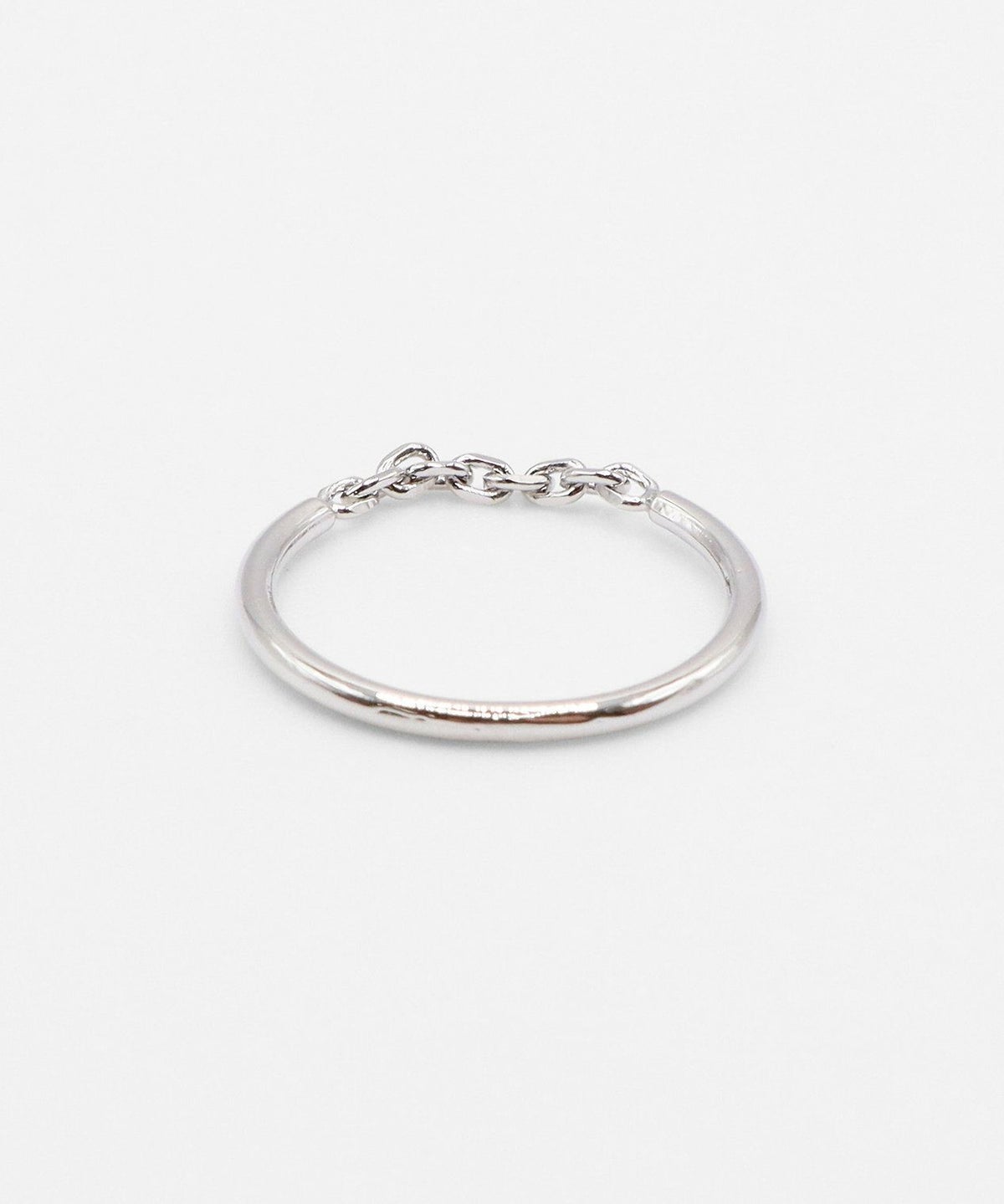 バイカラーメタルチェーンセットリング