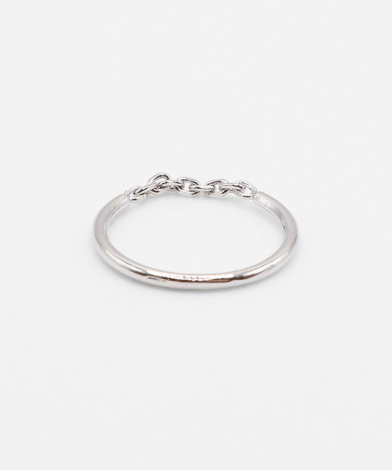 バイカラーメタルチェーンセットリング