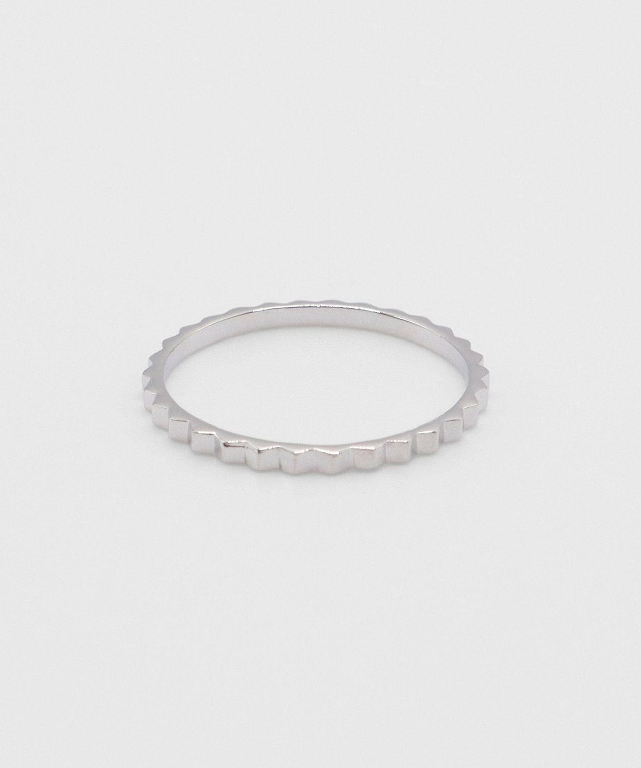 バイカラーポイントストーンセットリング