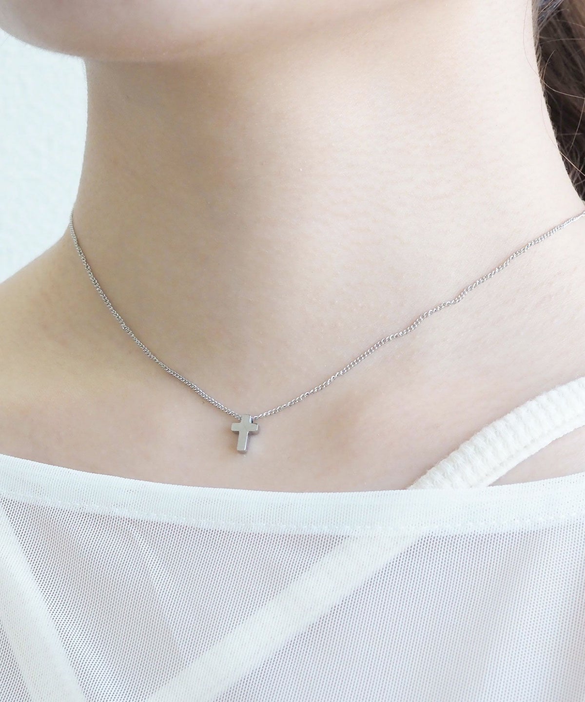 フラットクロスステンレスプチペンダント