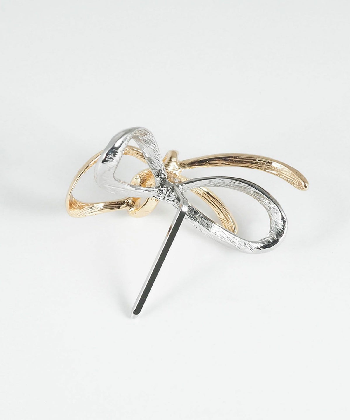 バイカラーメタルリボンポニーフック