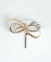 バイカラーメタルリボンポニーフック