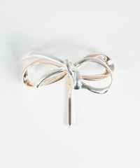 バイカラーメタルリボンポニーフック