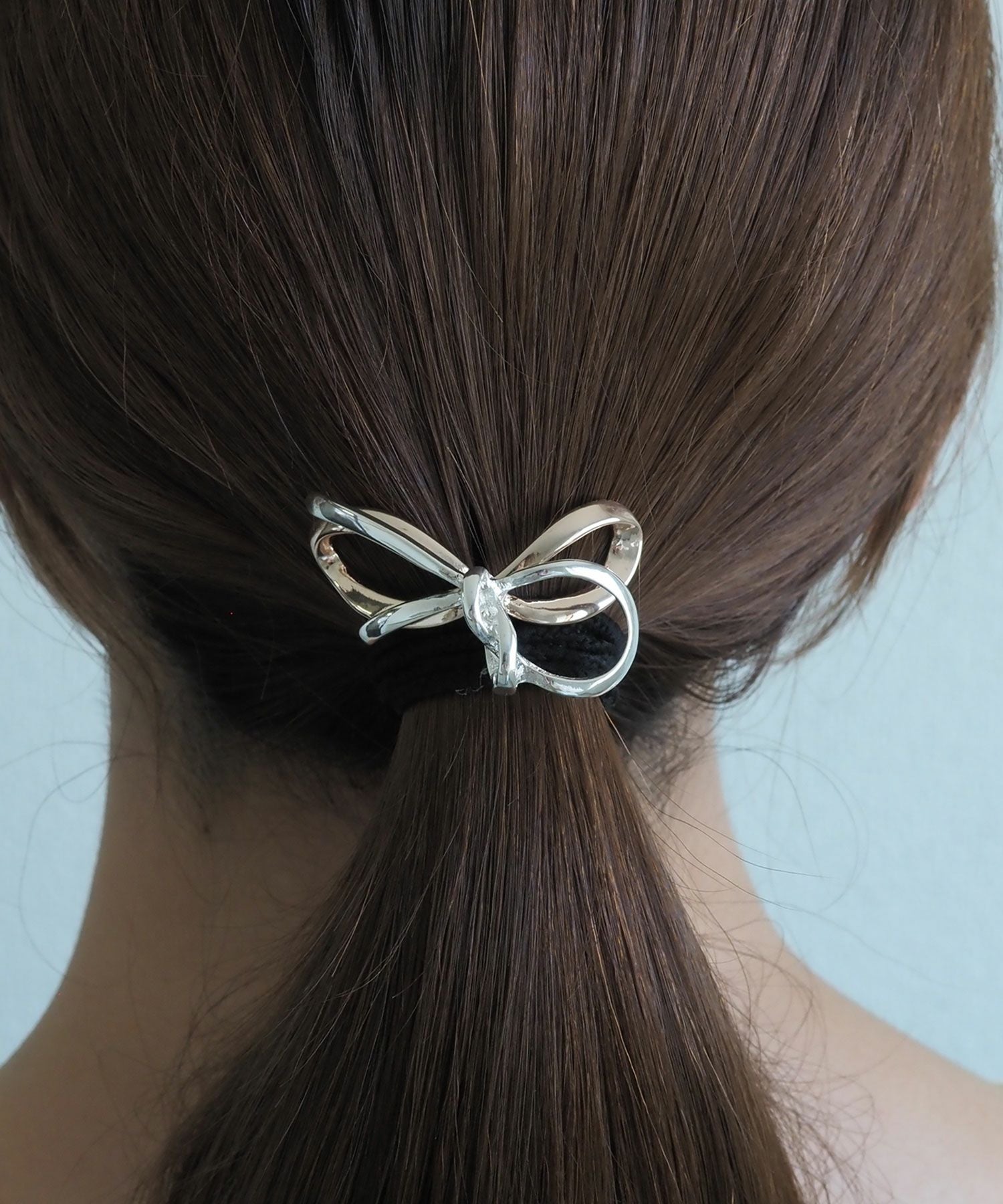 バイカラーメタルリボンポニーフック