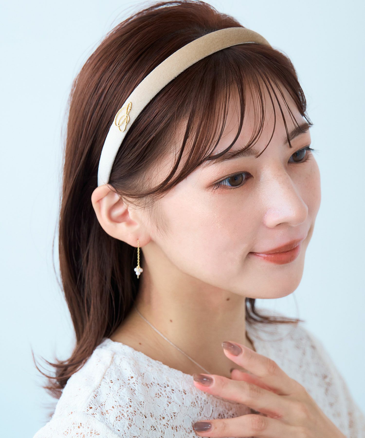 ベロアメタルポイントカチューシャ