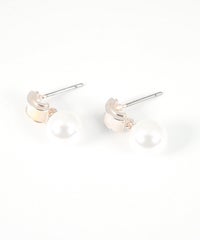 オーロラパールチタンポストピアス