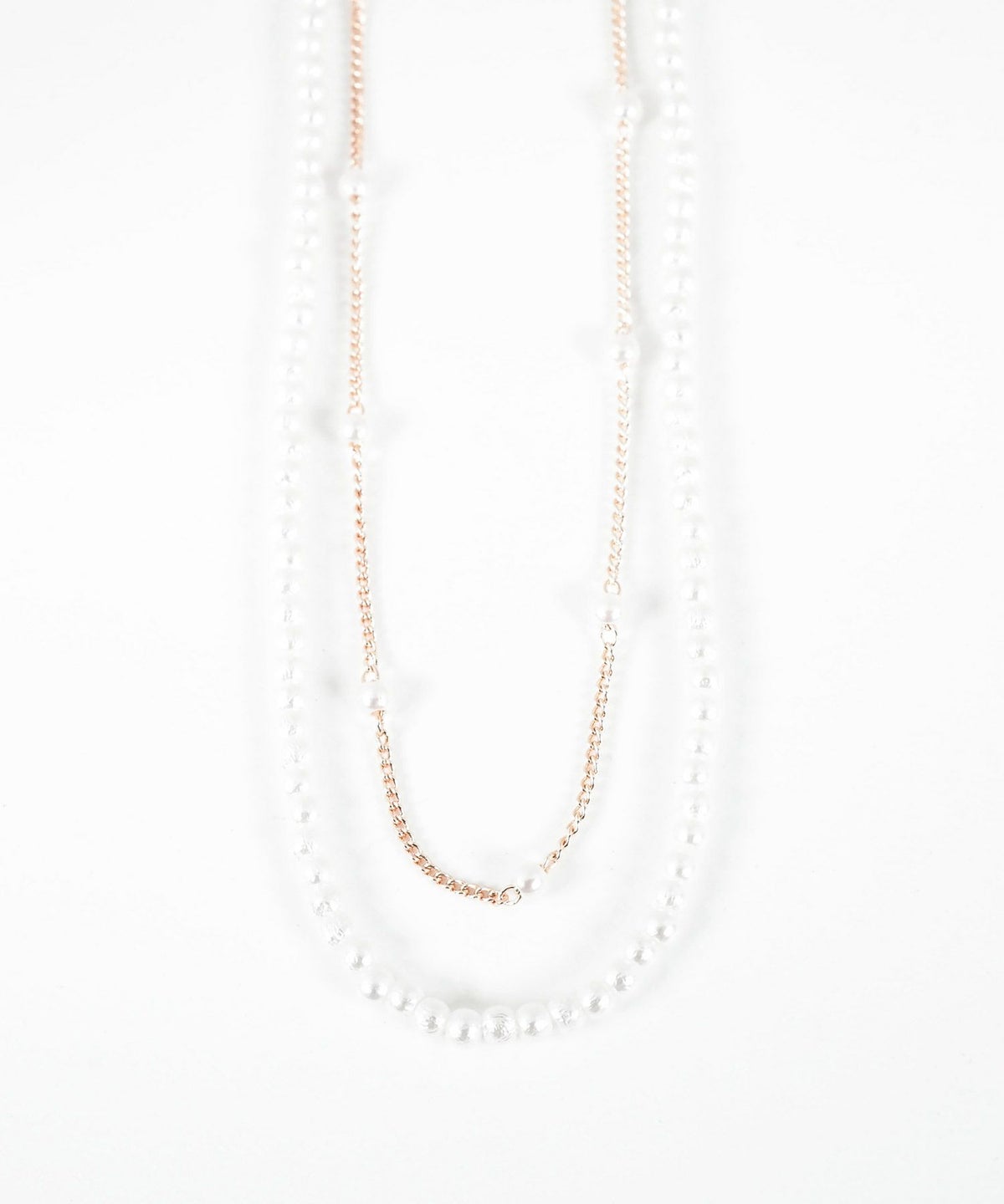 プチパール2連ネックレス