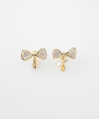 ワイヤーリボンビジューIMFスプリングイヤリング