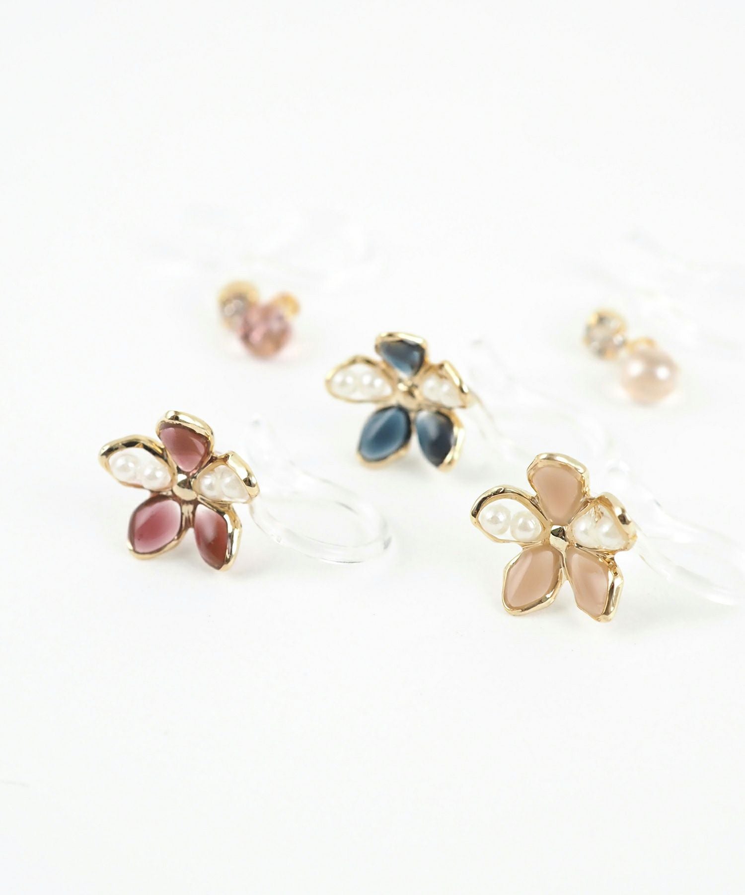 フラワーセット樹脂ノンホールイヤリング | 【公式】MUK ONLINE SHOP