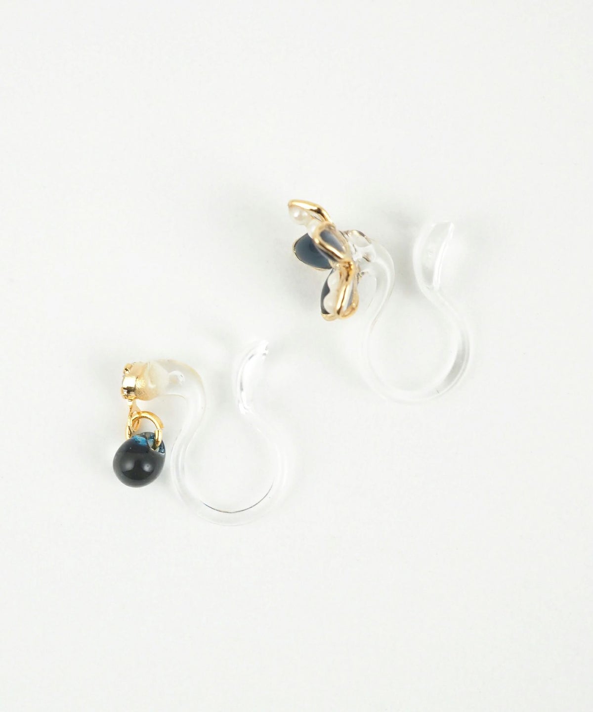 フラワーセット樹脂ノンホールイヤリング