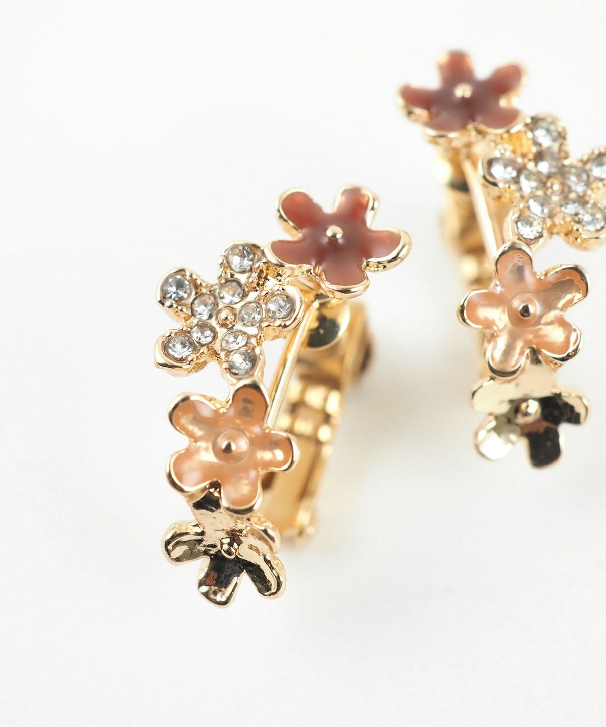 ４連フラワーIMFスプリングイヤリング