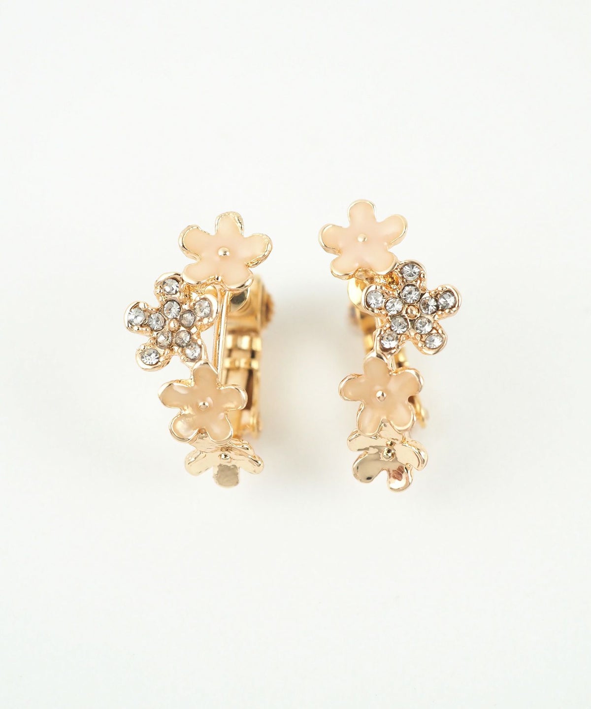 ４連フラワーIMFスプリングイヤリング