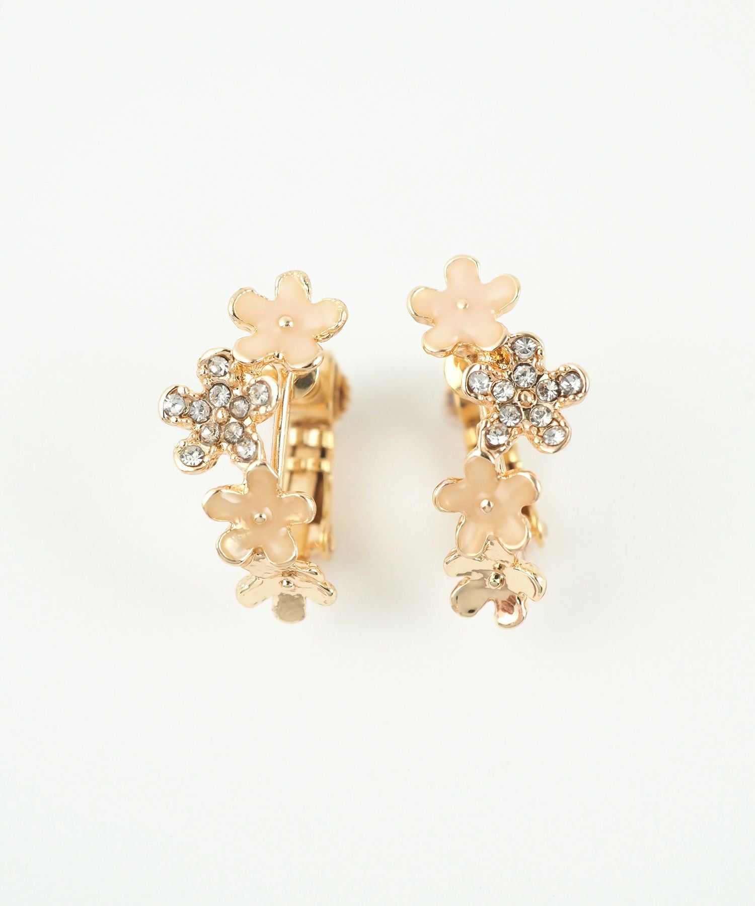 ４連フラワーIMFスプリングイヤリング