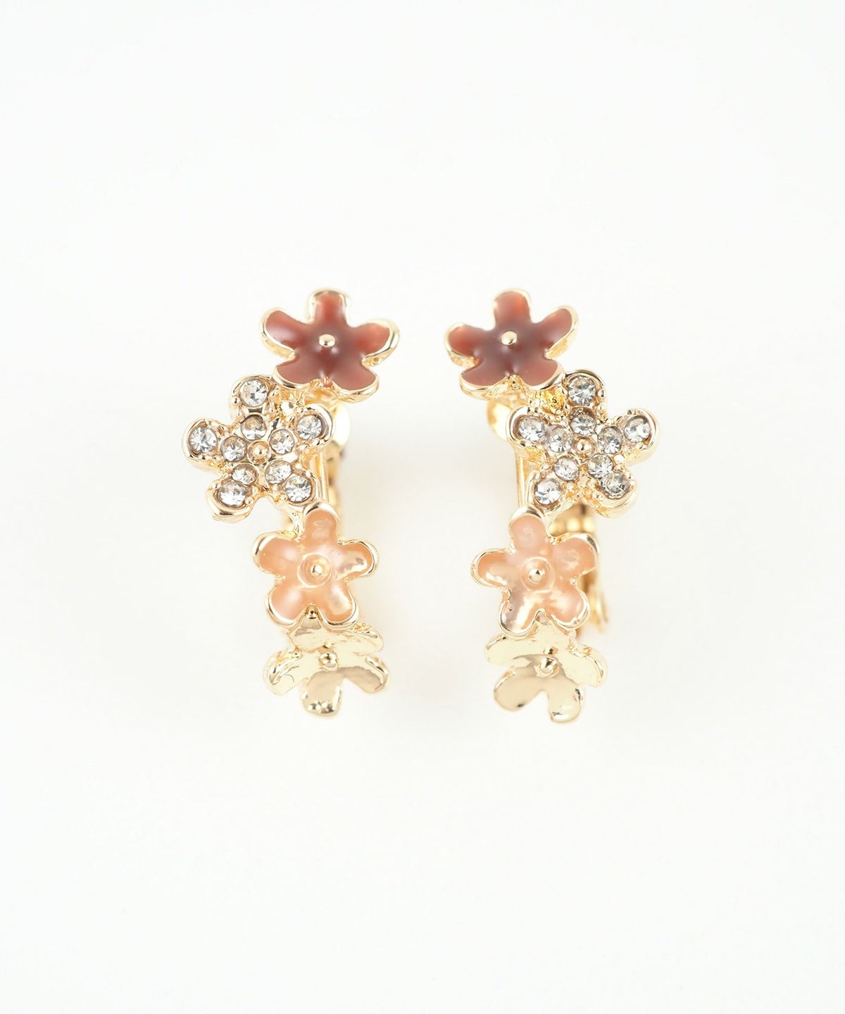 ４連フラワーIMFスプリングイヤリング