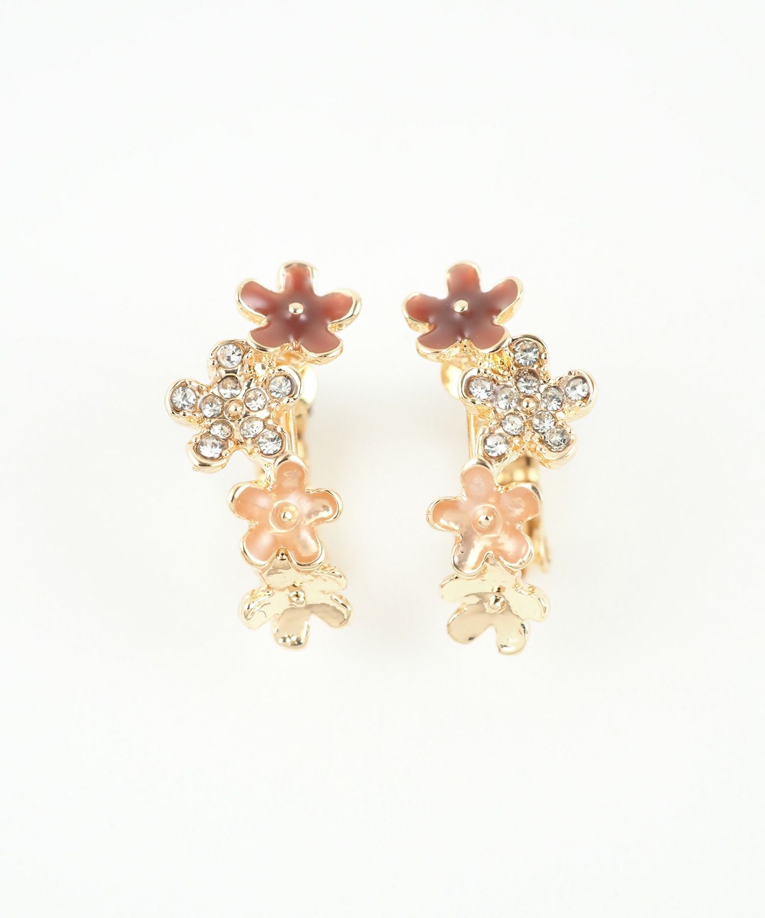 ４連フラワーIMFスプリングイヤリング