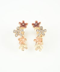 ４連フラワーIMFスプリングイヤリング