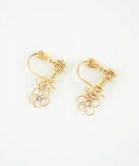 2連ワイヤーフラワーIMFスプリングイヤリング