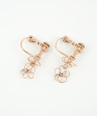 2連ワイヤーフラワーIMFスプリングイヤリング