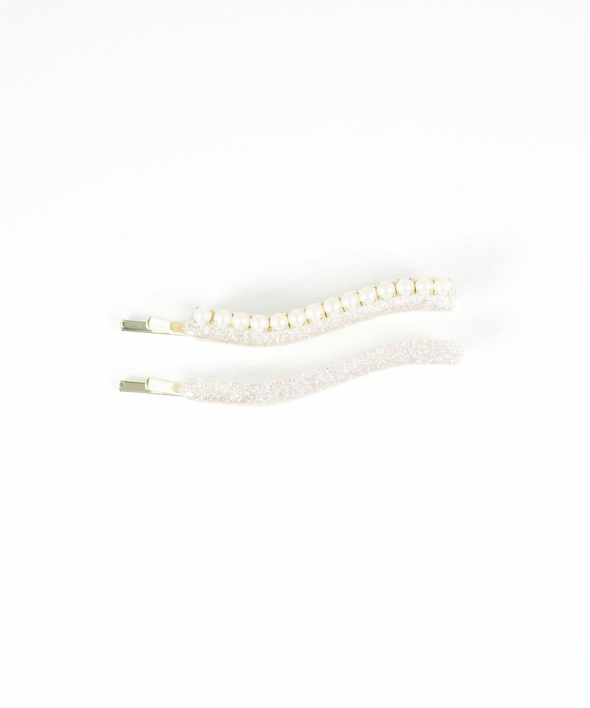 ラメウェーブラインパールセットピン