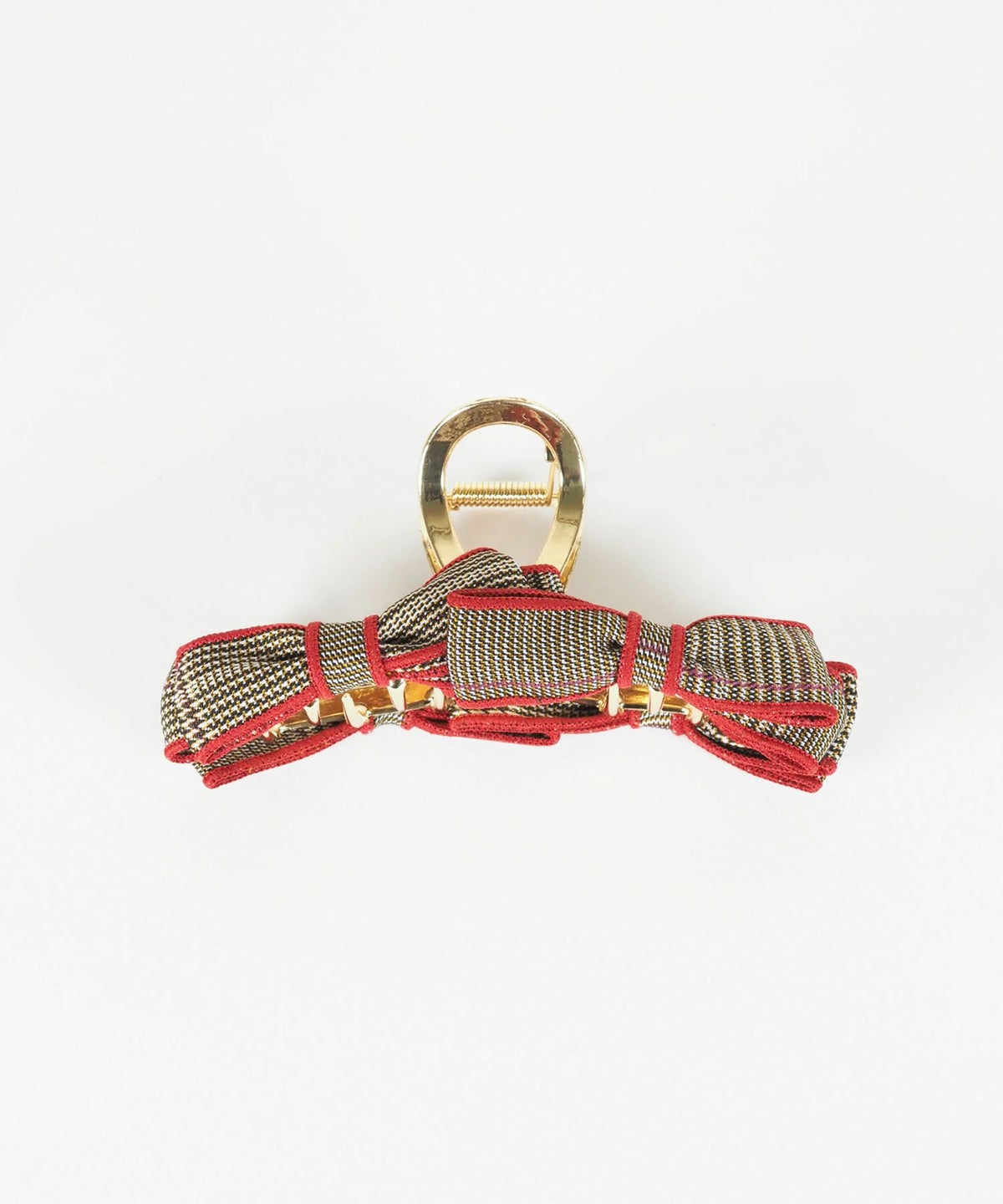 フチライングレンチェックバンスクリップ