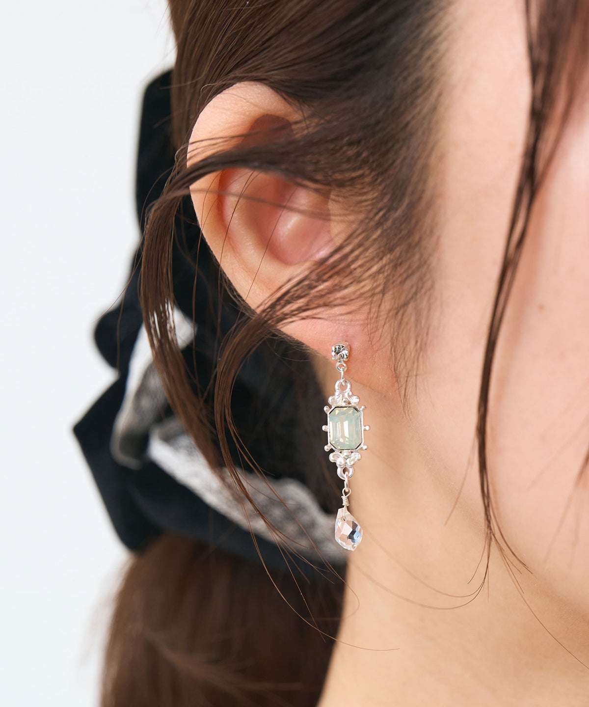 オーロラストーンピアス【Stella Aura】