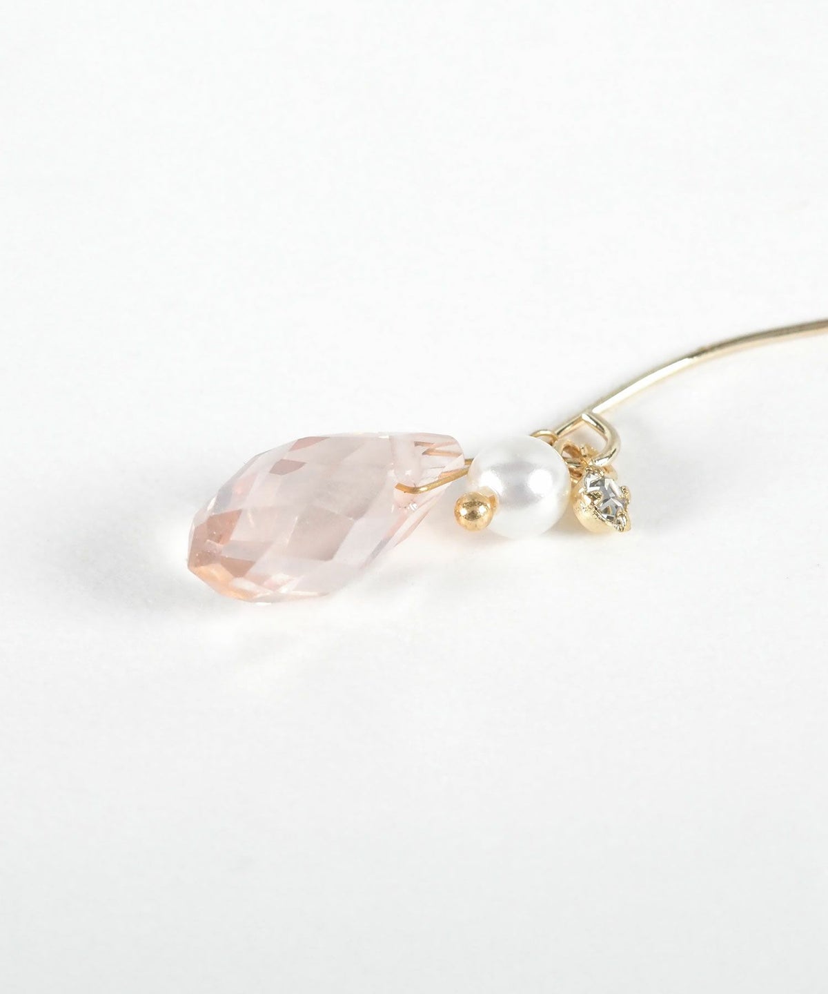 ウェーブドロップストーンピアス【Stella Aura】