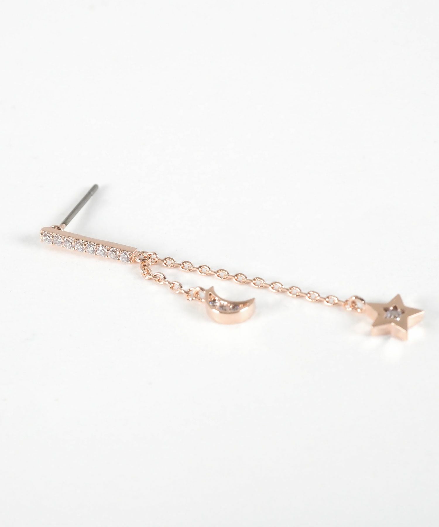 ムーンスターチェーンピアス【Stella Aura】