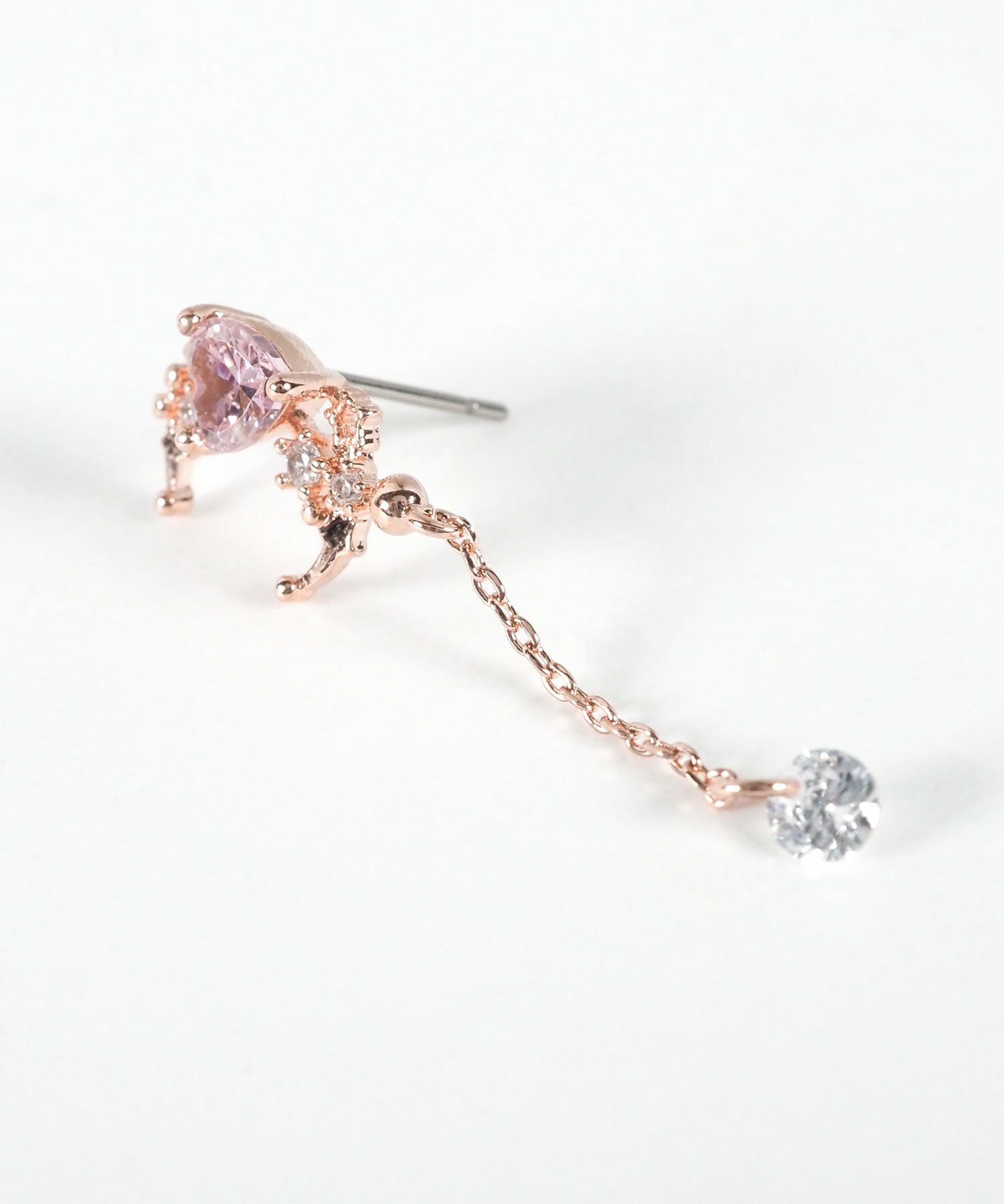 ルナハートチェーンピアス【Stella Aura】