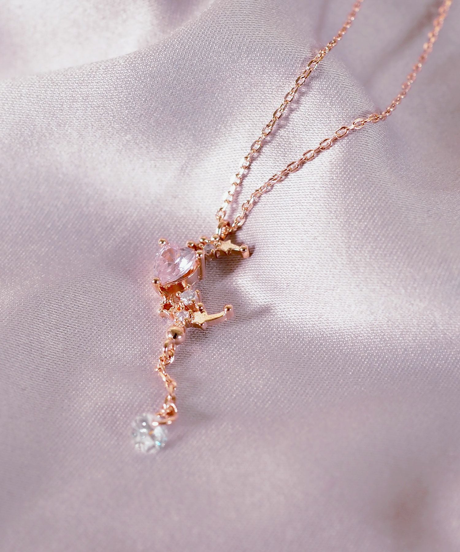 ルナハートチェーンネックレス【Stella Aura】