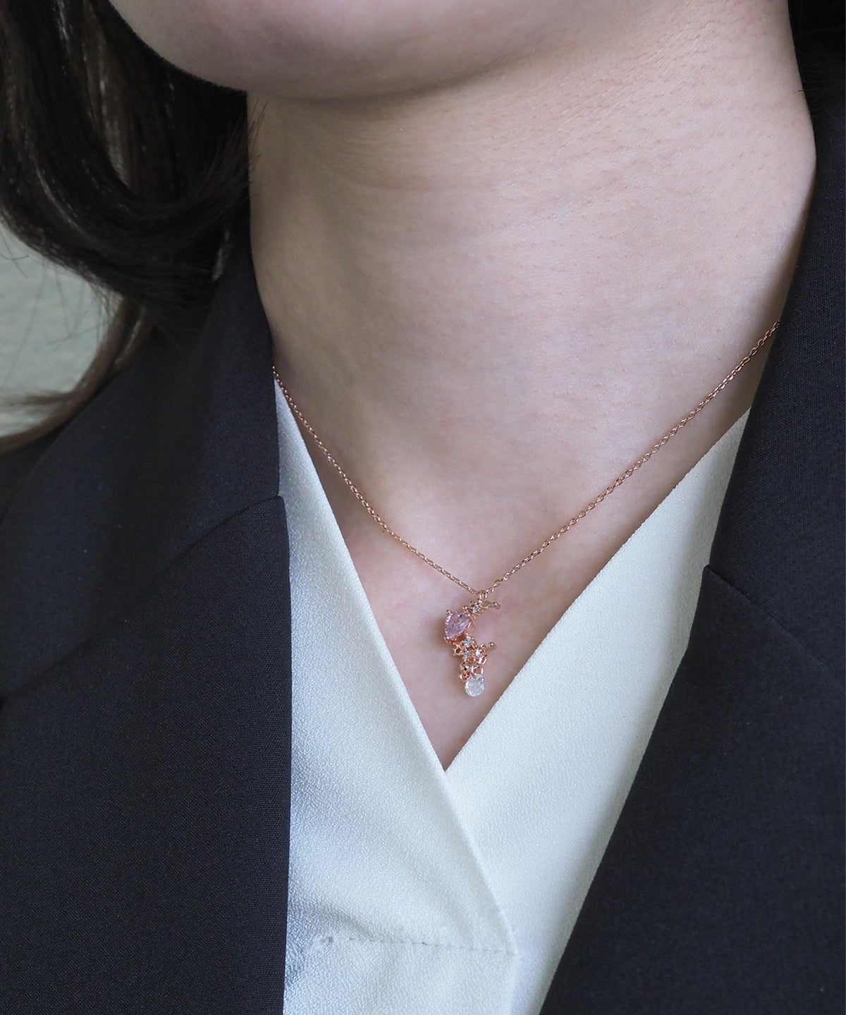 ルナハートチェーンネックレス【Stella Aura】