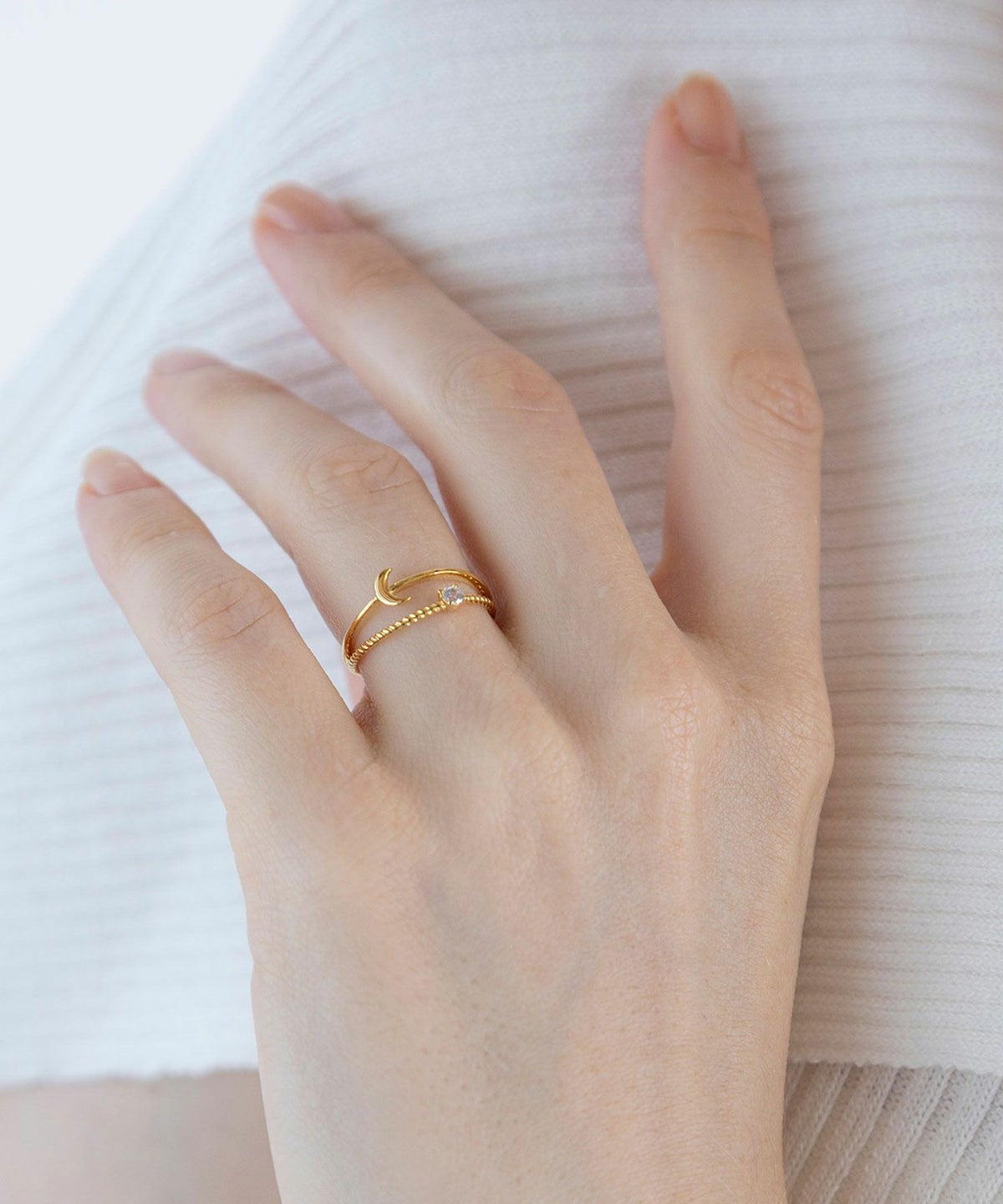 ルナキュービックリング【Stella Aura】