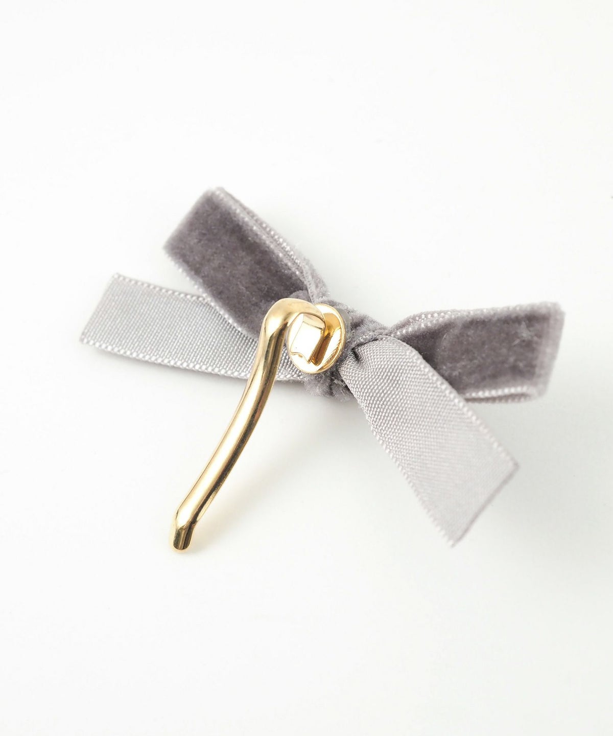 ベロアミニリボンポニーフック