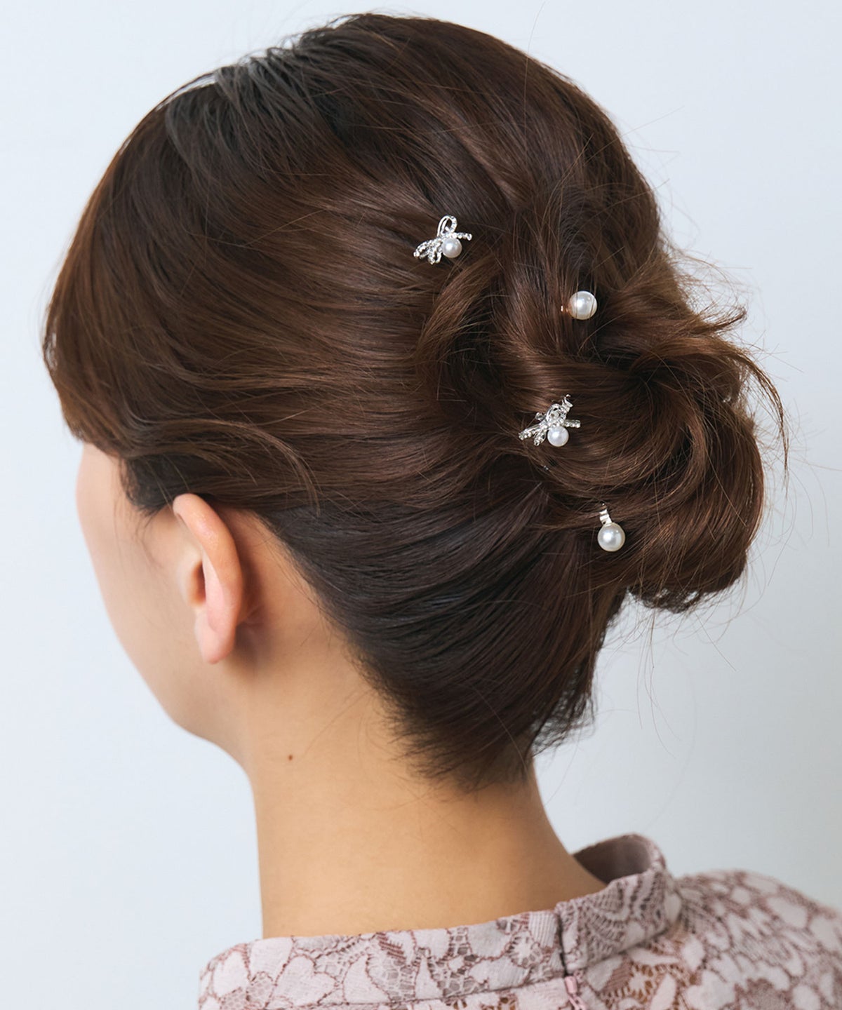 リボンパールヘアビジューセット