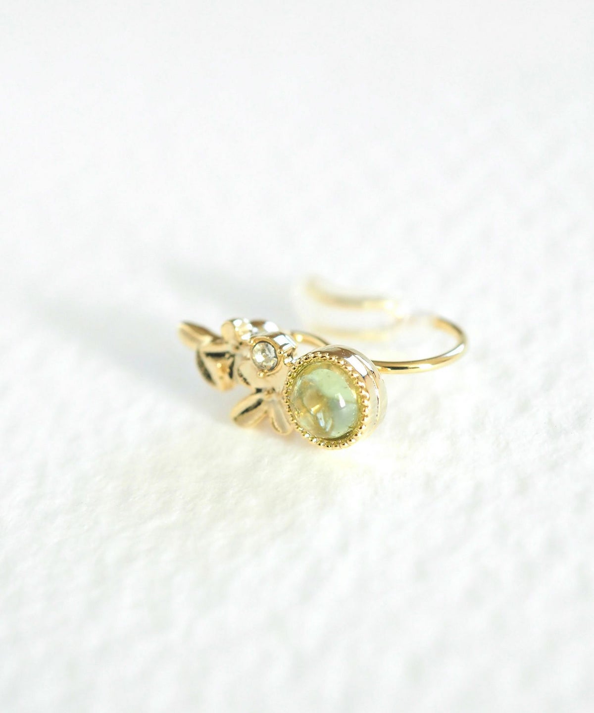 ナチュラルストーンキンモクセイノンホールイヤリング【MUK Dreamy stone】