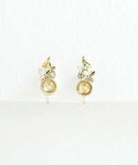 ナチュラルストーンキンモクセイノンホールイヤリング【MUK Dreamy stone】