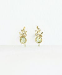 ナチュラルストーンキンモクセイノンホールイヤリング【MUK Dreamy stone】