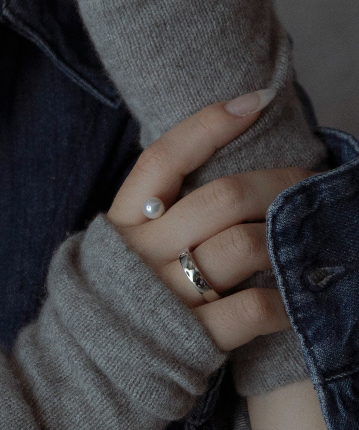 ポリッシュパールダブルリング