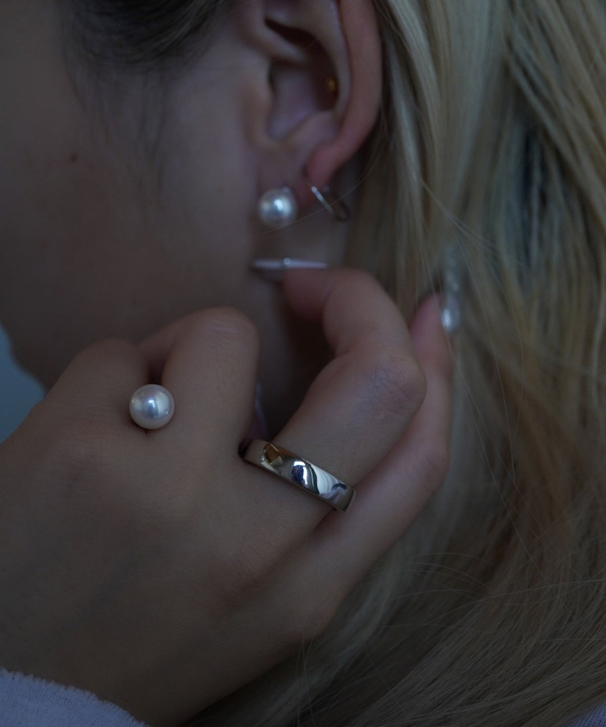 ポリッシュパールダブルリング