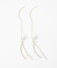 シャイニーラインパールアメリカンピアス