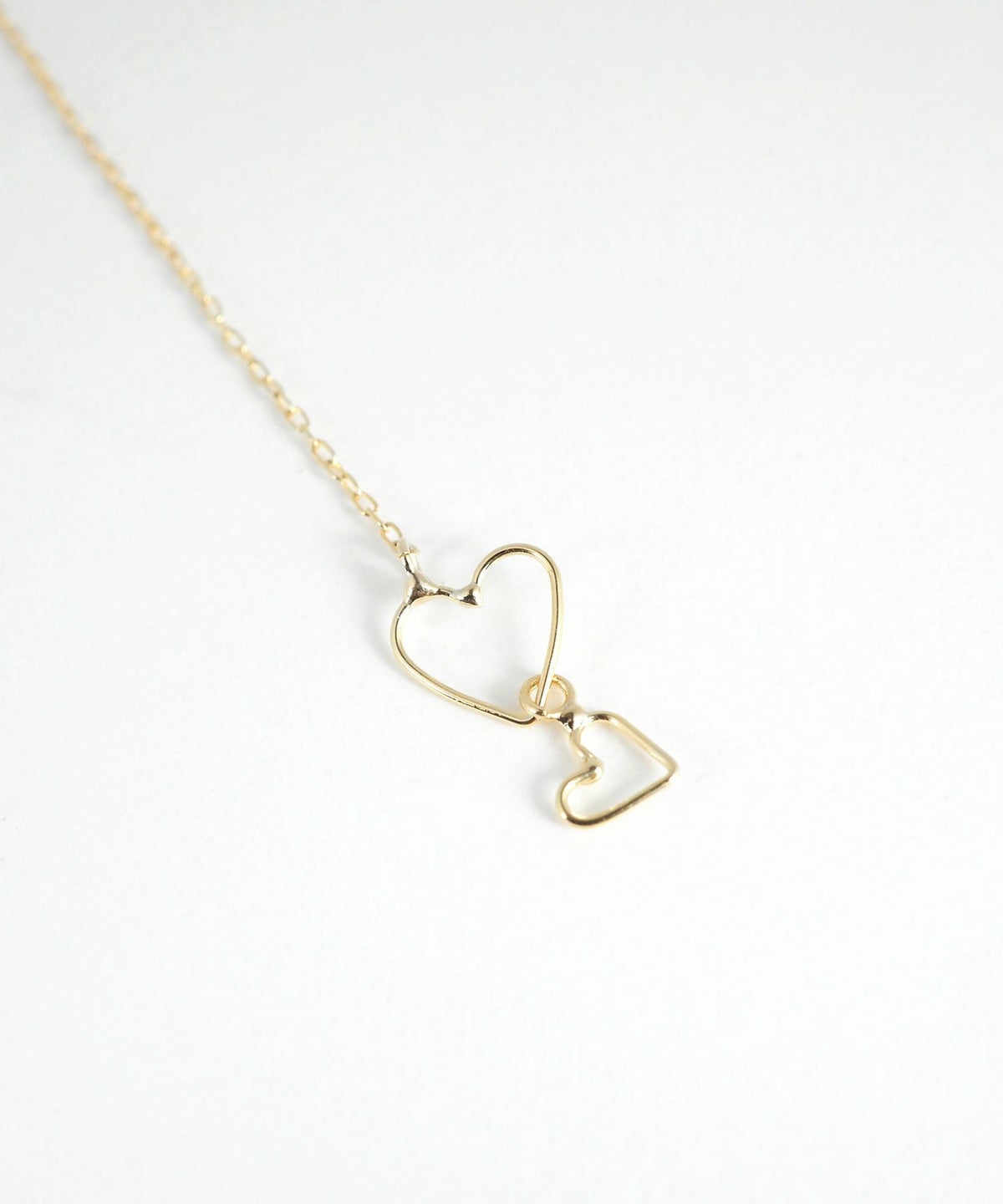 ダブルハートフレームアメリカンピアス