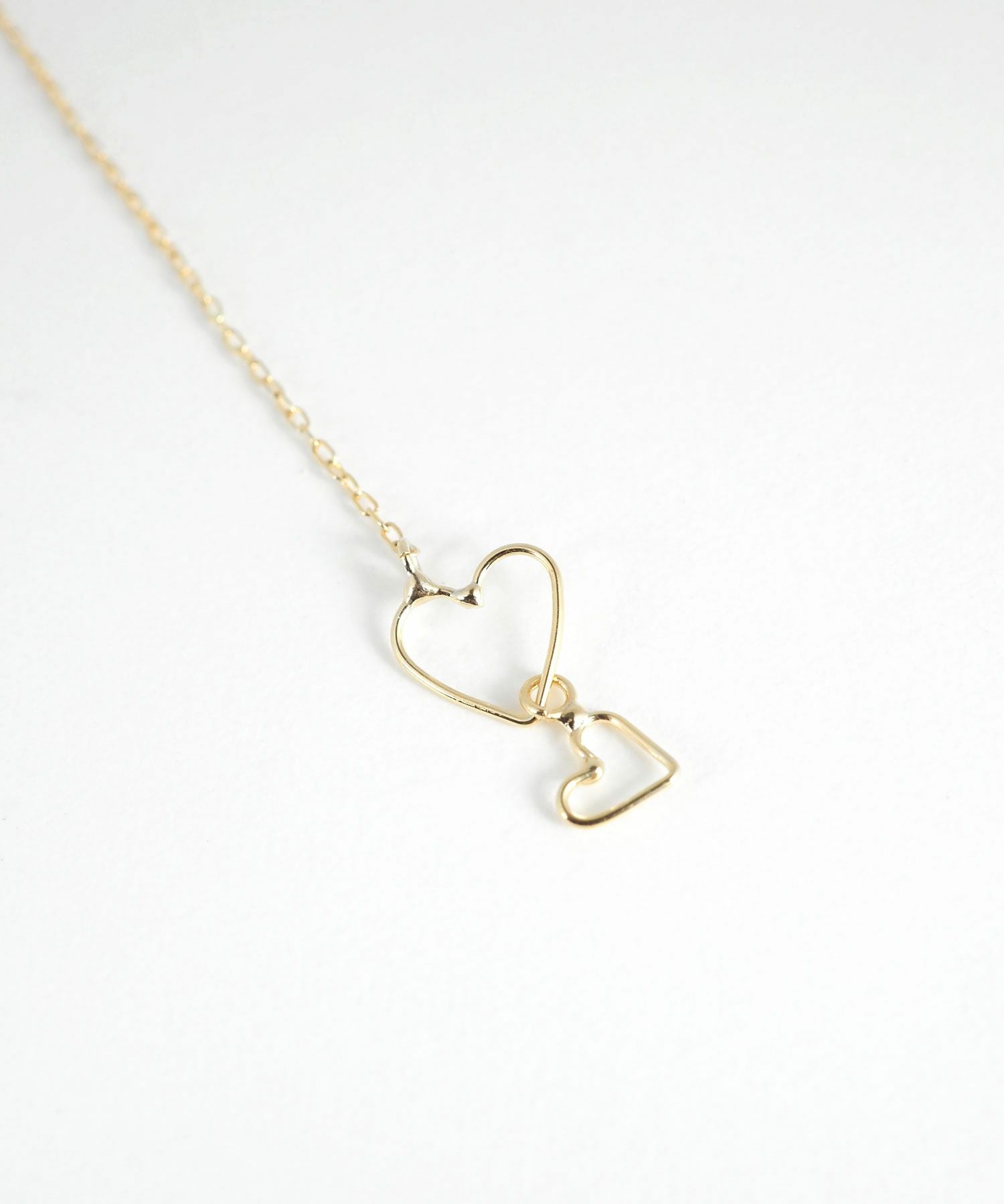 ダブルハートフレームアメリカンピアス