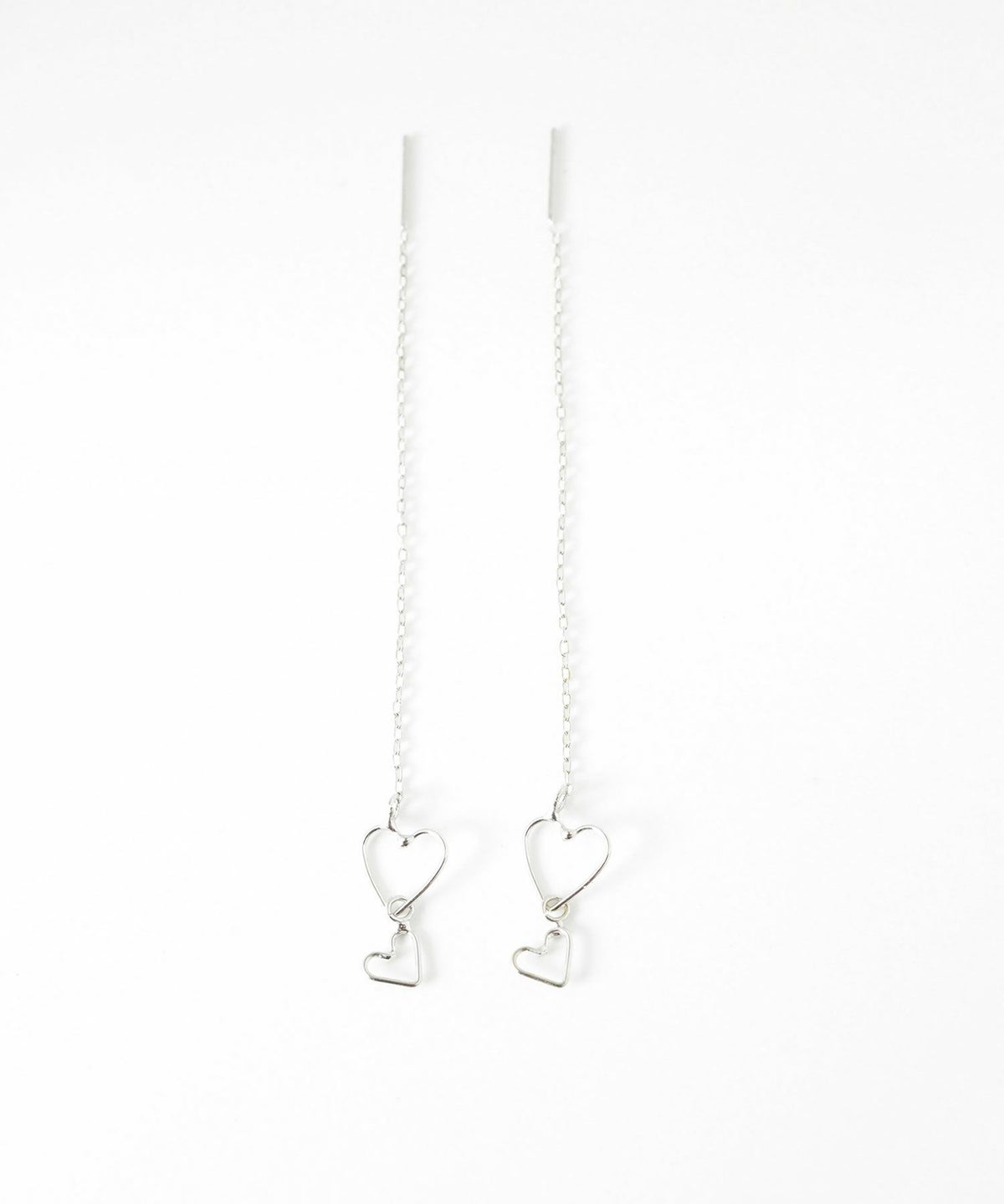 ダブルハートフレームアメリカンピアス