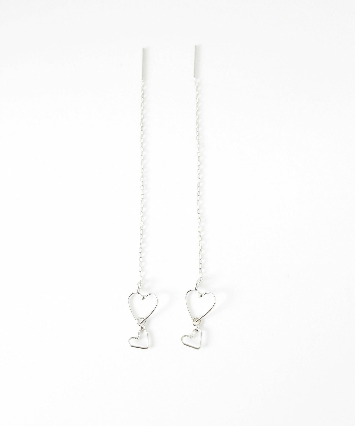 ダブルハートフレームアメリカンピアス