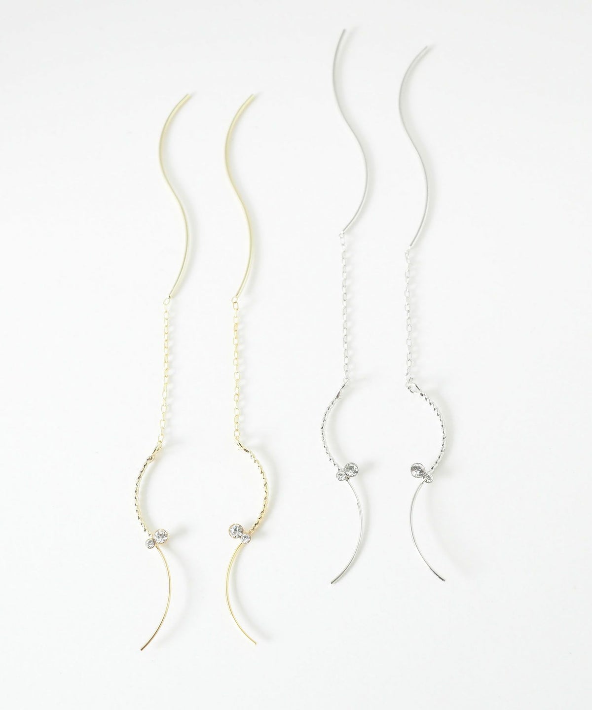 ビジューウェーブラインアメリカンピアス