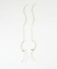 ビジューウェーブラインアメリカンピアス