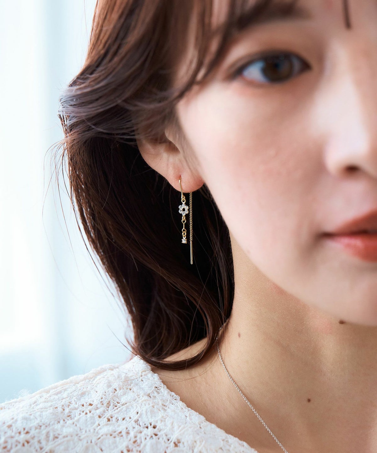 フラワービジューアメリカンピアス