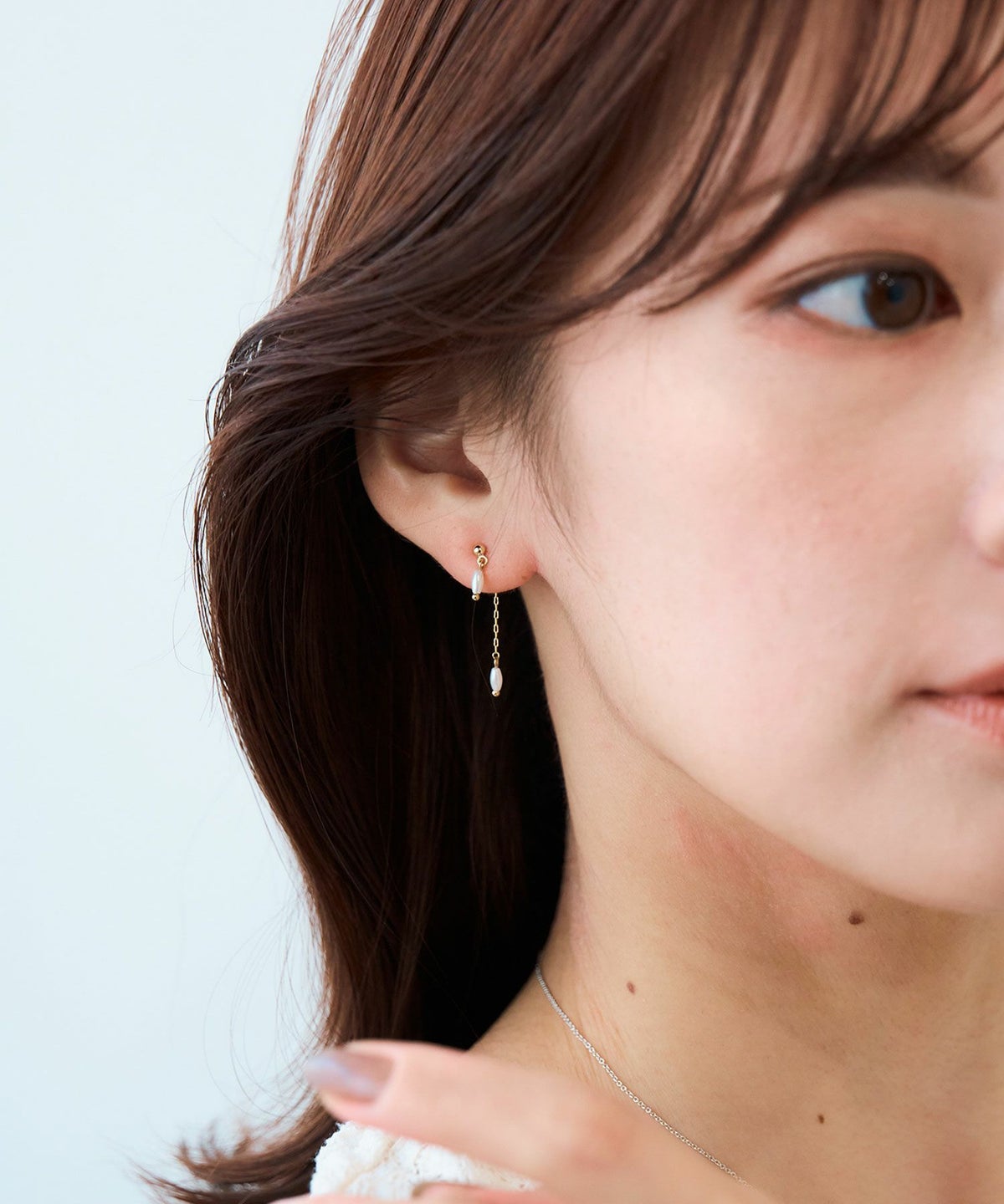 ドロップパールバックキャッチピアス