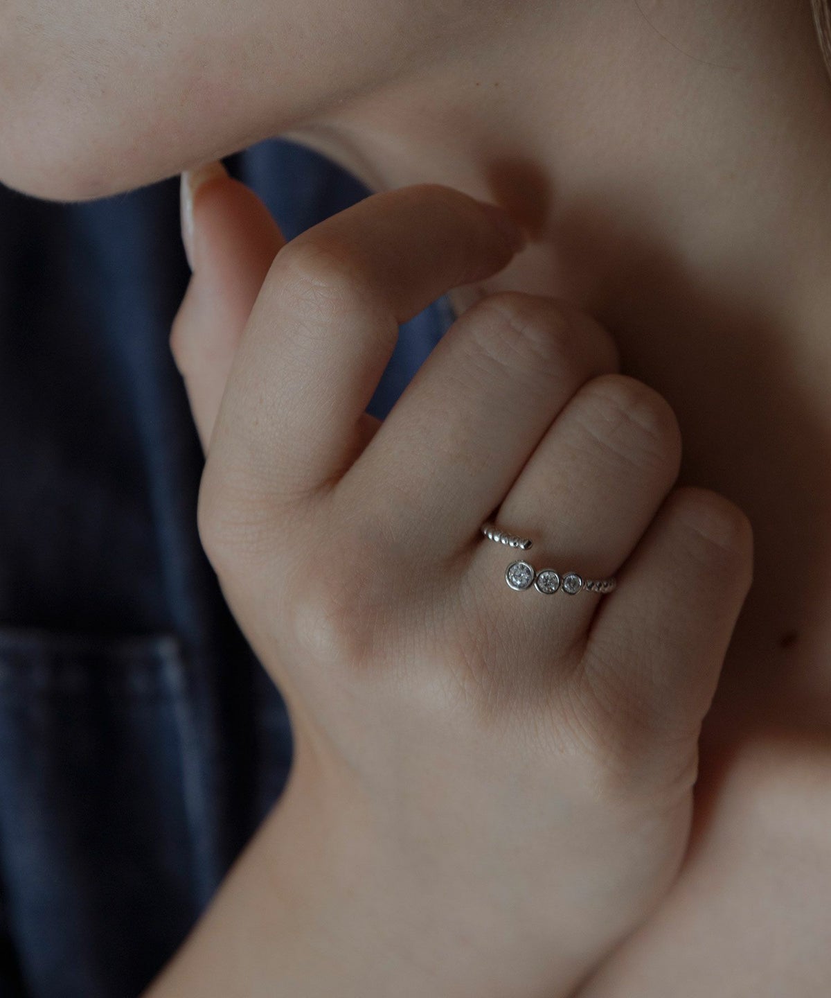 メタルキュービックジルコニアリング