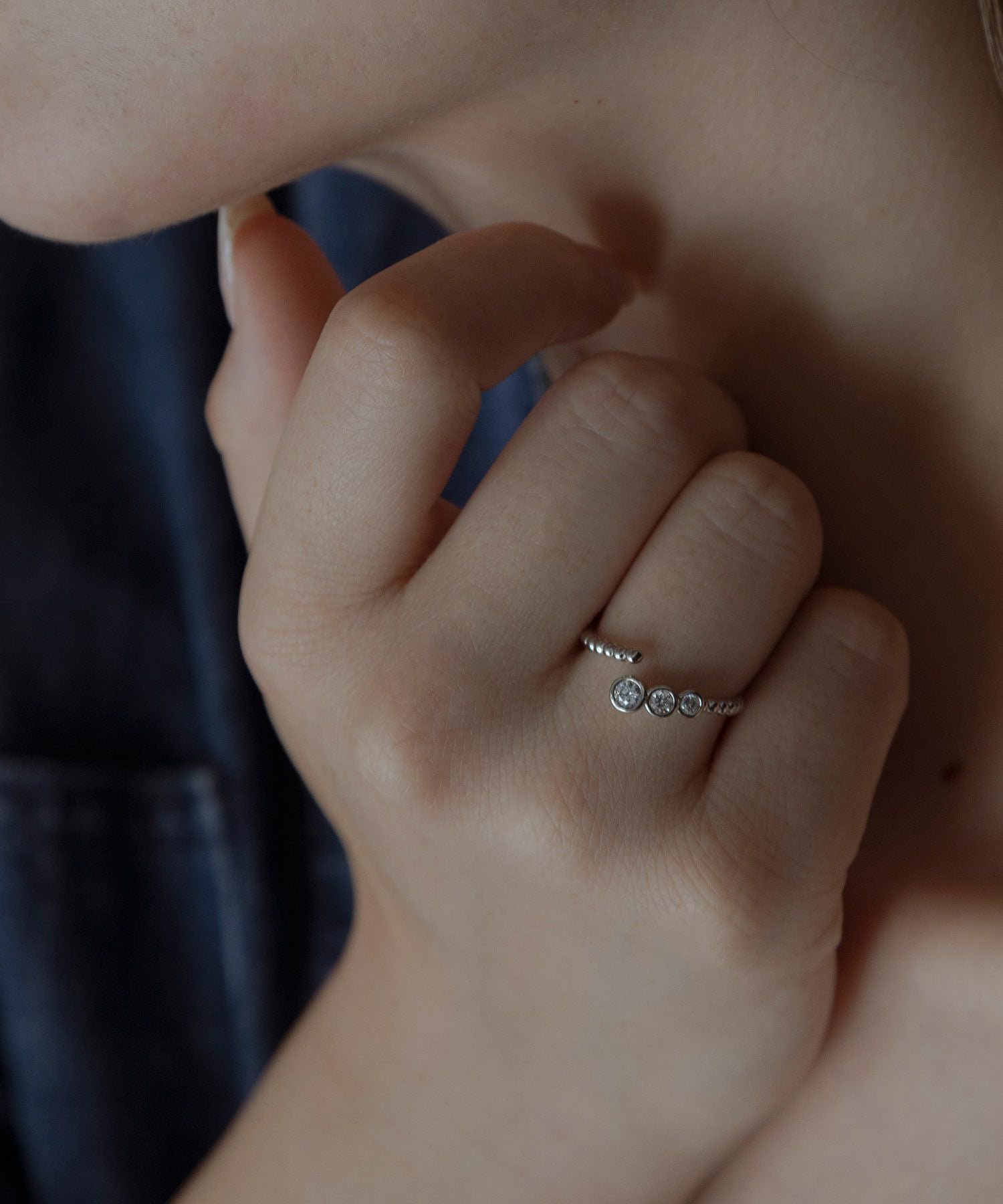 メタルキュービックジルコニアリング