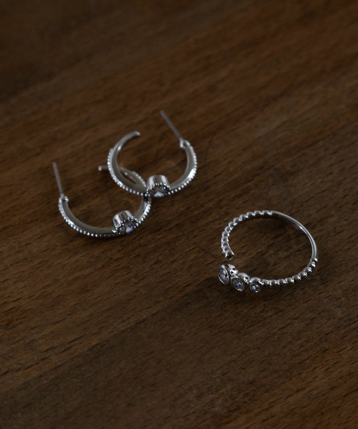 メタルキュービックジルコニアリング